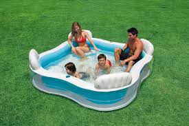 Amazon Com Intex Swim Center Family Lounge Pool Toys Games Family Lounge Pool Inflatable Pool Pool Lounge