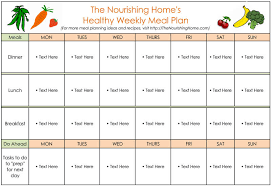 25 Free Weekly Daily Meal Plan Templates For Excel And Word