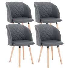 If you have suggestions or best offer please contact us. Eugad Dining Room Chairs Set Of 4 Pcs Kitchen Side Chairs For Bedroom Living Room Dark Grey Linen Dining Chairs With Arms Rest Back Support Wood Legs 0304by 4 Buy Online In