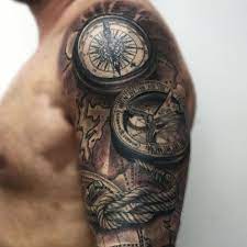 Free shipping and free returns on eligible items. 125 Best Compass Tattoos For Men Cool Design Ideas 2021 Compass Tattoo Mens Shoulder Tattoo Compass Tattoo Men