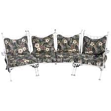 Shop russell woodard at chairish, home of the best vintage and used furniture, decor and art. Vintage Woodard Andalusian Wrought Iron 3 Piece Curved Sunroom Garden Patio Sofa For Sale At 1stdibs