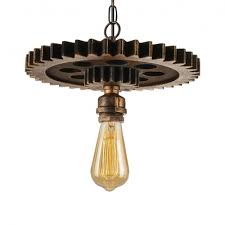 Vintage Style Single Light Industrial Pendant Light In Old Bronze Finish Susuohome Com