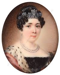 Johan W. C. Way "Queen Desideria of Sweden (Désirée Clary)", important  miniature