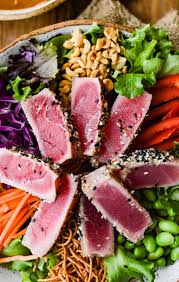 asian seared tuna salad with y