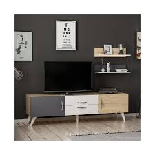 88 cm x 51 cm. Only Tv Schrank Modern Mit Tueren Regalen Einlegeboeden Schublade Vom Wohnzimmer Weiss Eiche Anthrazit Aus Holz Pvc 160 X 32 X 45 Cm Hio8681285915917