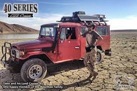 Timo And His Land Cruiser 45 Somewhere In Australia One Proud Member Of The Buschtaxi Family Buschtaxi Landcruiser 4 Land Cruiser Toyota Fj40 Fj Cruiser