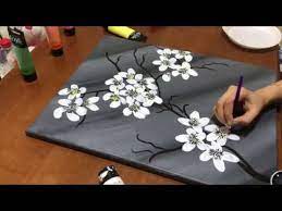 It is a colorful and simple canvas painting ideas for kids that can make by themselves. Black And White Canvas Painting Wall Decor Canvas Painting Easy Canvas Painting Youtube