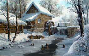 Winter Resimler Manzara Resimleri Soyut Resim