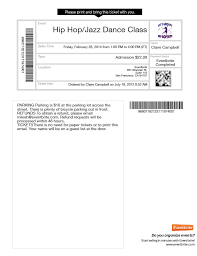 Pdf Ticket Example Eventbrite Help Center Class Reunion Jazz Dance Dance Class