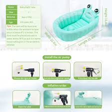 7% coupon applied at checkout save 7% with coupon. Buy Inflatable Baby Bathtub Baby Bath Seat For Sitting Up Travel Tub With Air Pump And Toys Portable Bathtub For Newborns 6 Years Old Online In Germany B096532xfc