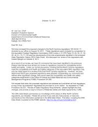 10/13/2011 Letter to L. Cox re: North Carolina Proposed to RATS ID: 2006-1,  2007-1, 2007-2, 2007-3, 2008-1, 2009-1 and Revisions