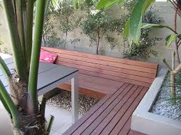 Shop built in patio benches at bellacor. Built In Benches Built In Bench Backyard Landscaping Designs Patio Benches