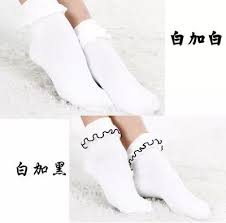 jk制服cos纯棉木耳花边短袜可爱波浪边公主袜纯色学生袜子 knee high sock high socks fashion