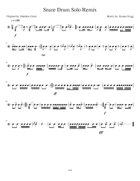 Here are 165 free drum transcriptions & drum sheet music! Free Snare Drum Solo Music Treemat