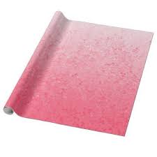 Modern Girly Coral Pink Gradient Paint Splatter Wrapping Paper Wrapping Paper Blush Pink Paint Girly