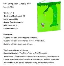 This Is An Original 9 Page Lesson Plan For K 2 Students Learn About The Role Of Trees And Their Importance While Reading T The Giving Tree Lesson How To Plan
