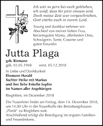 Se llama plaga a cualquier ser vivo que resulta perjudicial para otro ser vivo, generalmente cuando este es de interés para el ser humano. Traueranzeigen Von Jutta Plaga Www Abschied Nehmen De