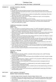 technical trainer resume samples