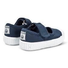 Victoria Navy Mercedes Velcro Lona Trainers Babyshop Com