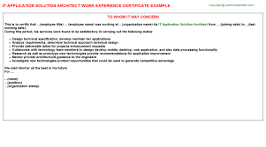 Architecture shapes our world in important ways, and those working the field come with a high level of training and skill. Project Architect Experience Certificates