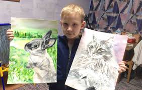 Save a purrfect cat rescue. Russian Boy Paints Stunning Pet Portraits In Exchange For Donations To Local Animal Shelters