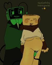 2girls dandy's world female gaycherub girl on girl girls only  robot screen face shelly (dandy's world) vee (dandy's world) vibrator yuri  