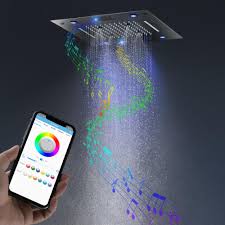 Doch nicht jedes gerät verträgt das feuchte raumklima. Neu Bluetooth Musik Dusche Wasserhahn Badezimmer Decke Fuhrte Dusche Kopf 16inch 304 Edelstahl Wasserfall Regen Dusche Panel 50 Off