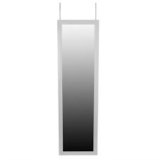Over door mirror makeup organizer home design ideas. Home Basics Large White Glass Classic Mirror 50 In H X 1 5 In W Dm47008 The Home Depot