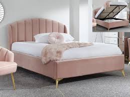 Users can also lean against the headboard, using. Gfw Pettine 5ft King Size Pink Upholstered Fabric Ottoman Bed Frame