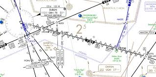 What Is The Gray Zigzag Line Over V154 Between Dublin Vortac