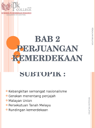 Muhammad firdaus bin kamaruzaman 25det14f1074. Bab 2 Perjuangan Kemerdekaan Bac