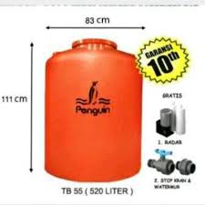 Tangki air stainless steel penguin original tbsk1000 kapasitas 1000 l: Tangki Air Tandon Toren Penguin 520 Liter Tb 55 Tb55 Shopee Indonesia