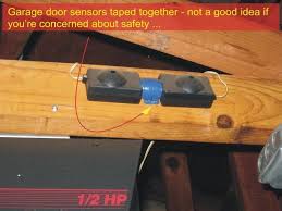 To try and correct the problem, make sure the eyes on the sensors are clean, the wire connections are securely go to the learn button on your garage door opener. Garage Door Sensors Overhead Door Opener Sensor Troubleshooting Checkthishouse
