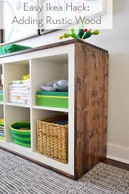 An Easy Ikea Hack Bookcase To Wood Wrapped Changing Table Young House Love Kallax Ikea Ikea Diy Ikea Cubes