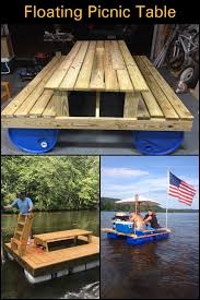 Build An Awesome Floating Picnic Table Floating Picnic Table Picnic Table Lake Decor