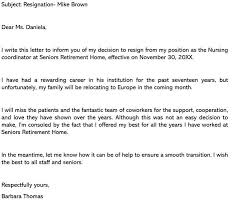 Hence, i hope that i will be relieved by the end of this month. Nurse Resignation Letter Samples And Email Examples