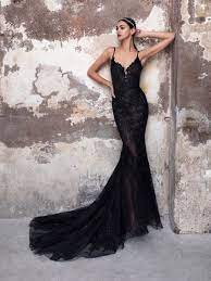 Obsidian Black Wedding Dresses Wedding Dress Couture Tulle Wedding Dress