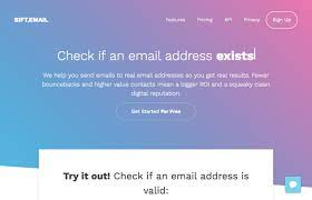 sift email 輸入email 幫你檢查電子郵件地址是否存在 digital reputation real results get started