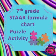 7th Grade Staar Formula Chart Matching Activity 2 Versions