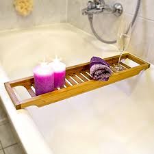 So kann man auf clevere weise die fehlende ablage für die freistehende badewanne ergänzen. Bambus Badewannenablage 64 X 15 Cm Badewannenbrucke Bamboosphere