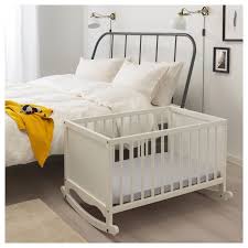 Solgul Cradle With Sleeping Pad White Ikea Baby Furniture Sets Crib Toddler Bed Baby Furniture