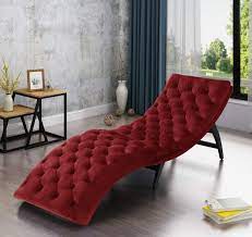 Maybe you would like to learn more about one of these? Large Chaise Lounge Chair With Elegant Tufted Velvet Red Upholstery Buy Online In Bosnia And Herzegovina At Bosnia Desertcart Com Productid 102996811