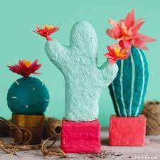 You can make a set of mini and large cacti plants from paper mache. 9 Diy Paper Mache Cactus Crafts Ideas For Diy