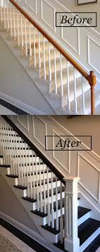 Get inspired and try out new things. Renovated Staircase With Java Gel Stain On Treads And Banister Stair Remodel Staircase Remodel Home Remodeling