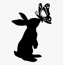 Attaching a clipart is anytime quick as well as a fast way of enhancing the outlook of a document or even greeting cards. Easter Bunny Silhouette Png Silhouette Rabbit Clipart Black And White Transparent Png Vhv