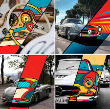 Mercedes Benz 1000 Miglia On Behance Automotive Artwork Car Artwork Car Illustration