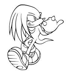 Sonic the hedgehog coloring pages, a huge collection of pictures. Knucles Coloring Pages Hedgehog Colors Easy Coloring Pages