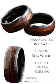 Handcrafted 8mm Wood Ring This Is An Awesome Ceramic Wood Wedding Band Than Can Be A Mens Ring Or Wooden Wedding Ring Wood Wedding Band Wood Wedding Ring Mens