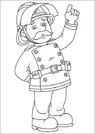 Sam El Bombero Para Colorear