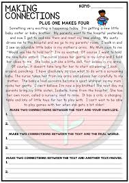 Making Connections Reading Worksheet Pack Reading Worksheets Reading Comprehension Worksheets Text To Text Connections